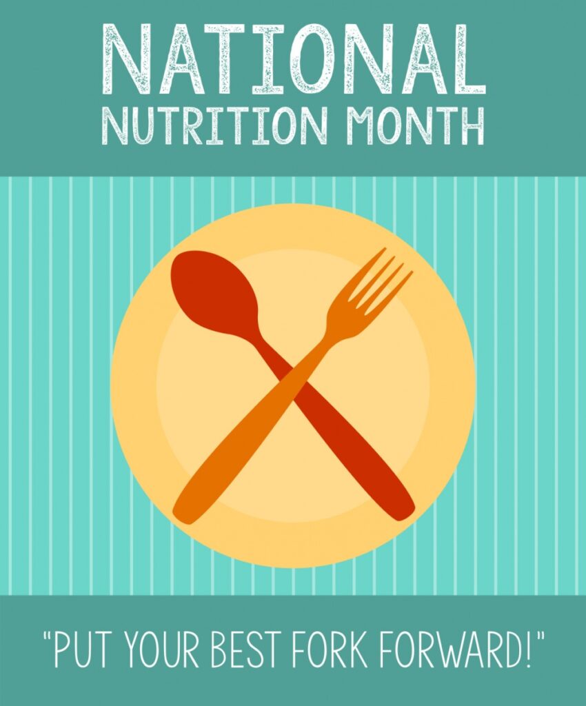 National Nutrition Month graphic: Put Your Best Fork Forward